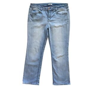 Kensie Jeans Women's Size 12/31 Sz 12 Blue Straight Crop High Rise Preppy